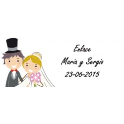 Lote 68 Etiquetas Adhesivas Boda 2241