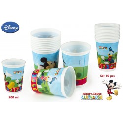Pack 10 vasos Mickey 200 ml