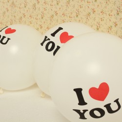Set 100 globos "I LOVE YOU"