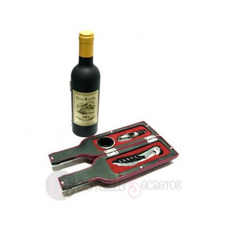 Set Botella Vino 3 piezas