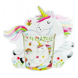 TAZA UNICORNIO PRESENTADA EN BOLSA DE REGALO