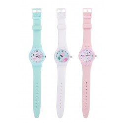 RELOJ ESFERA "FLAMENCOS" SILICONA