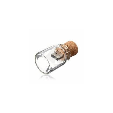 USB BOTE CRISTAL CORCHO RETRO 4GB