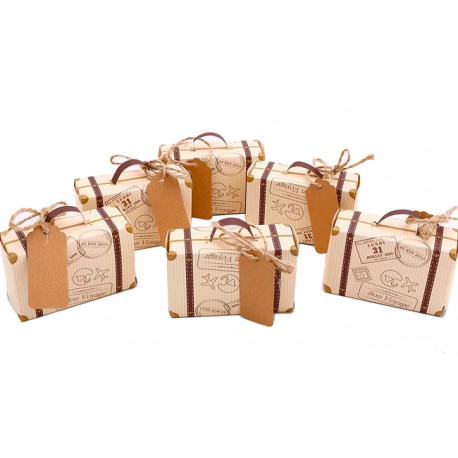 LOTE DE 50 CAJAS MALETAS TRAVEL + TARJETAS KRAFT LOTE DE 50 CAJAS MALETAS TRAVEL + TARJETAS KRAFT