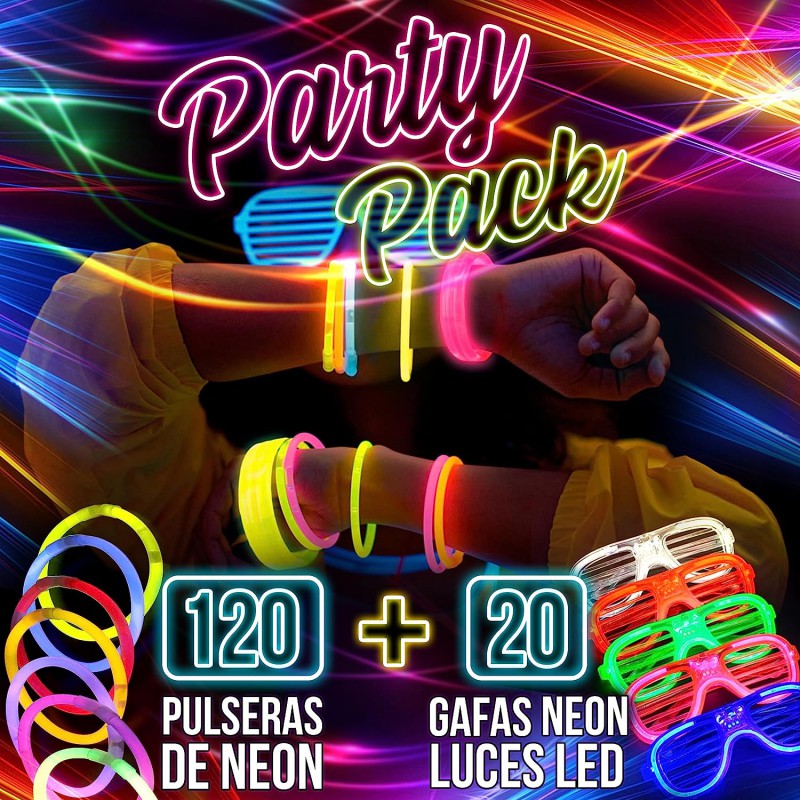 Pack pulseras luminosas 50 unidades