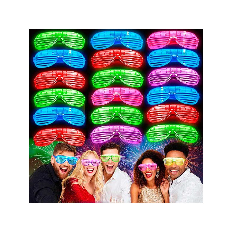 Gafas Led Colores. Gafas Neon Luces LED Regalos para despedidas, fiestas, photocall.